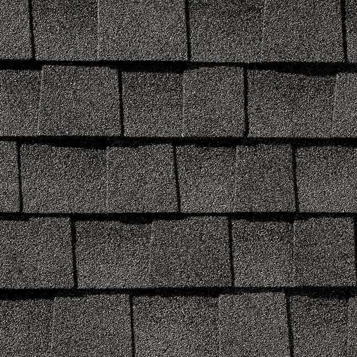 Close up photo of GAF's Timberline HD Canadian Driftwood shingle swatch